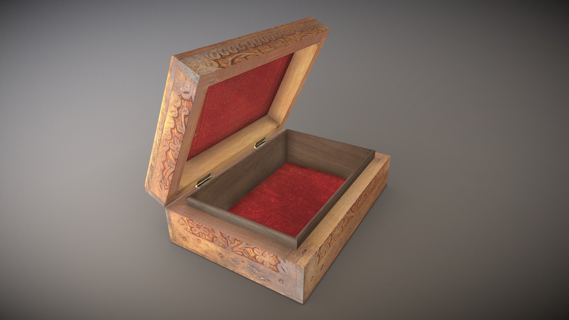 Wooden Tree Of Life Carved Box 3d model