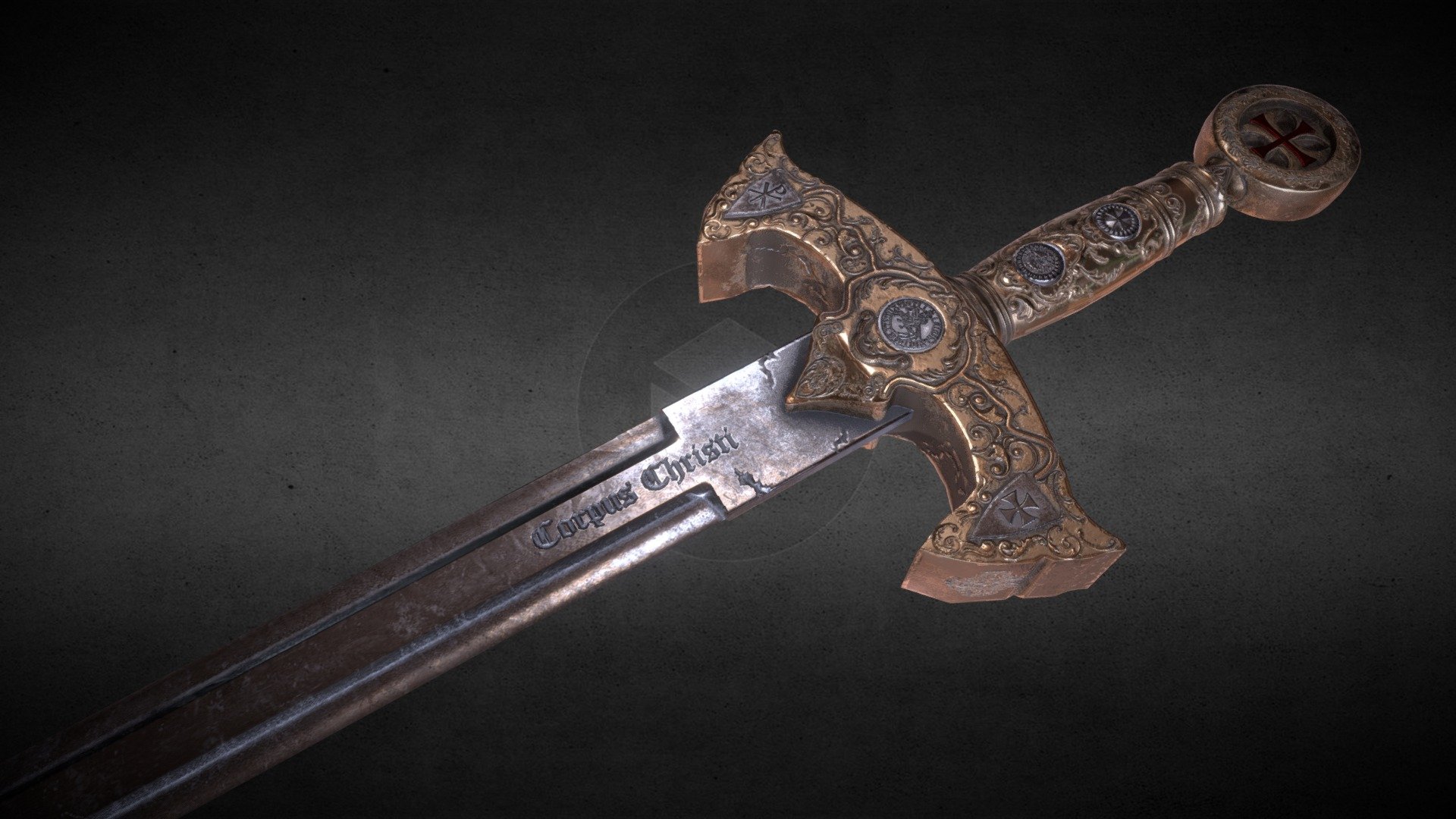 Knights Templar Sword 3d model