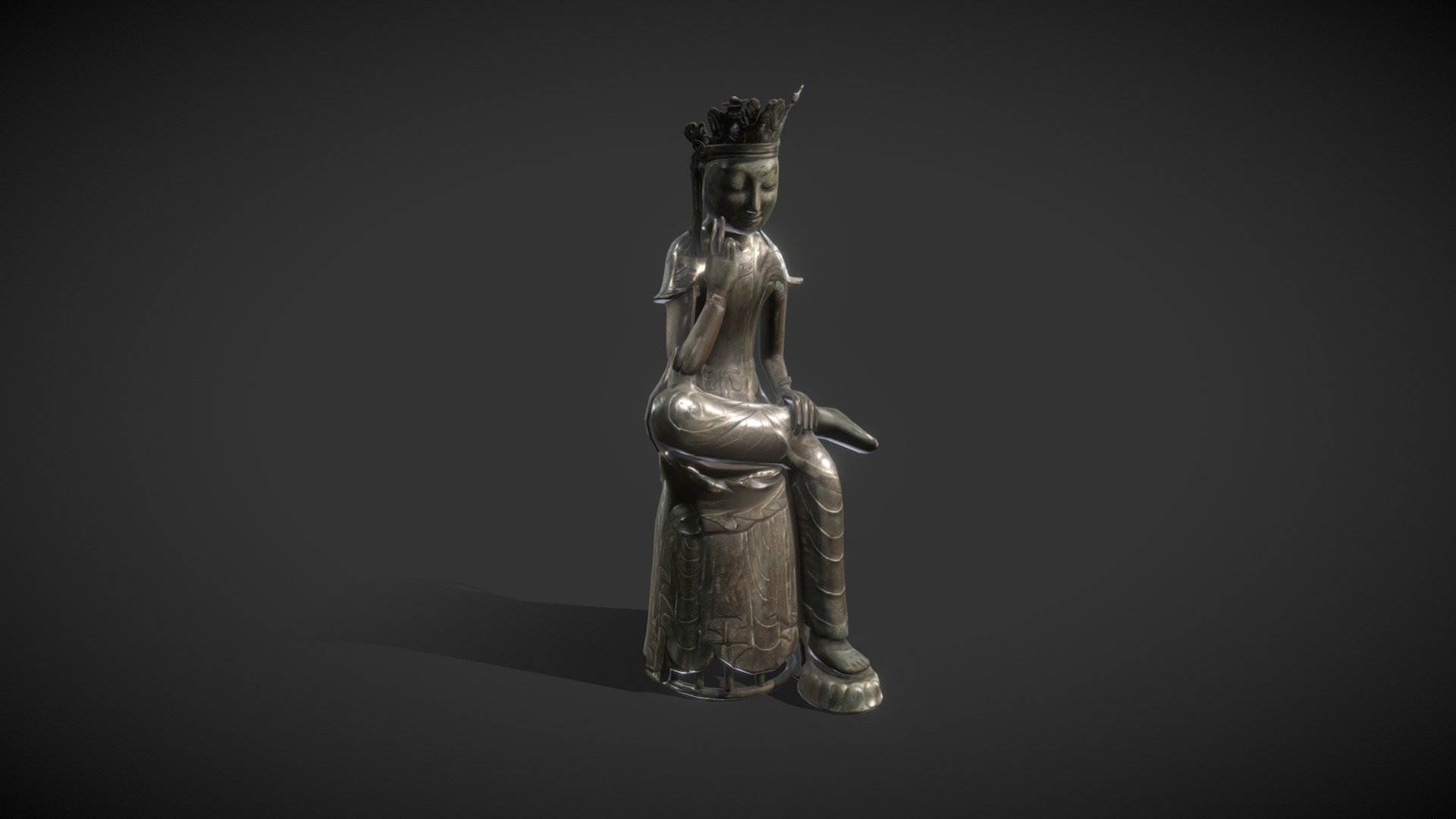 Korea National Treasure_078_금동미륵보살반가사유상 3d model