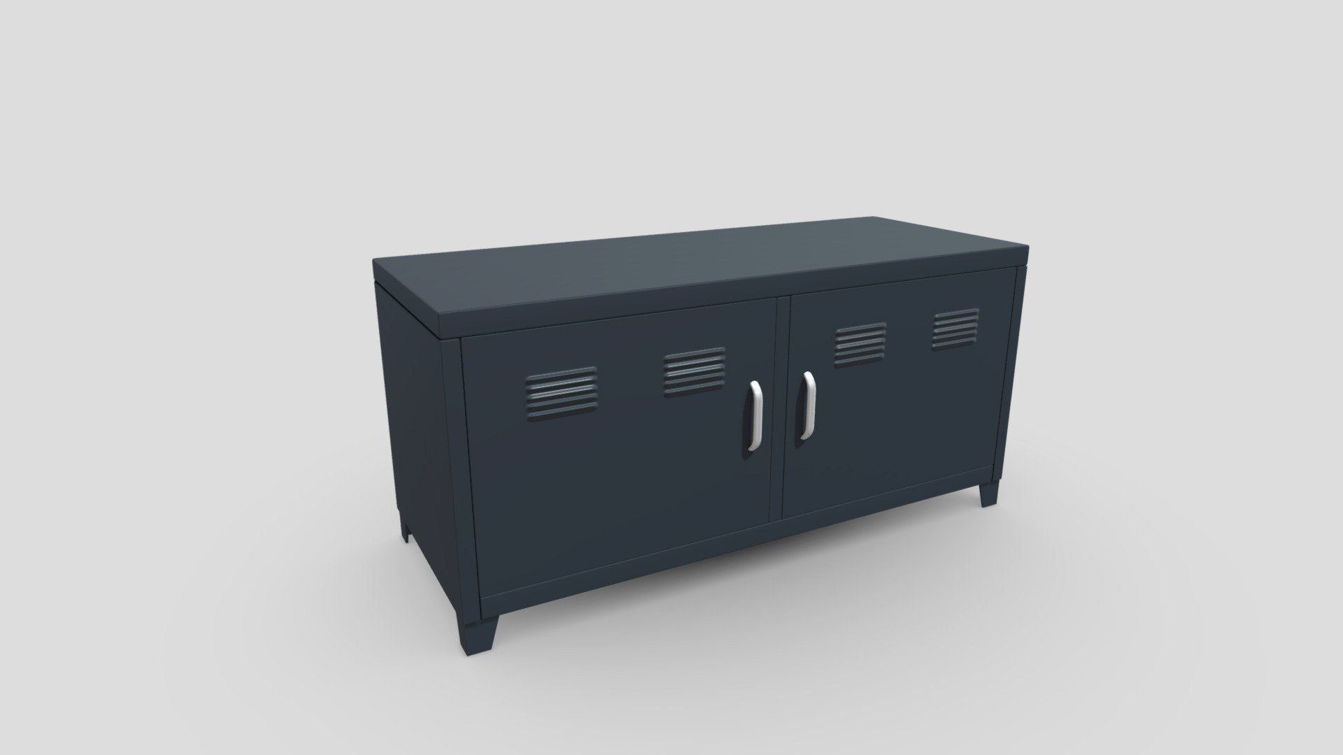 Jack iron double door storage cabinet 3d model