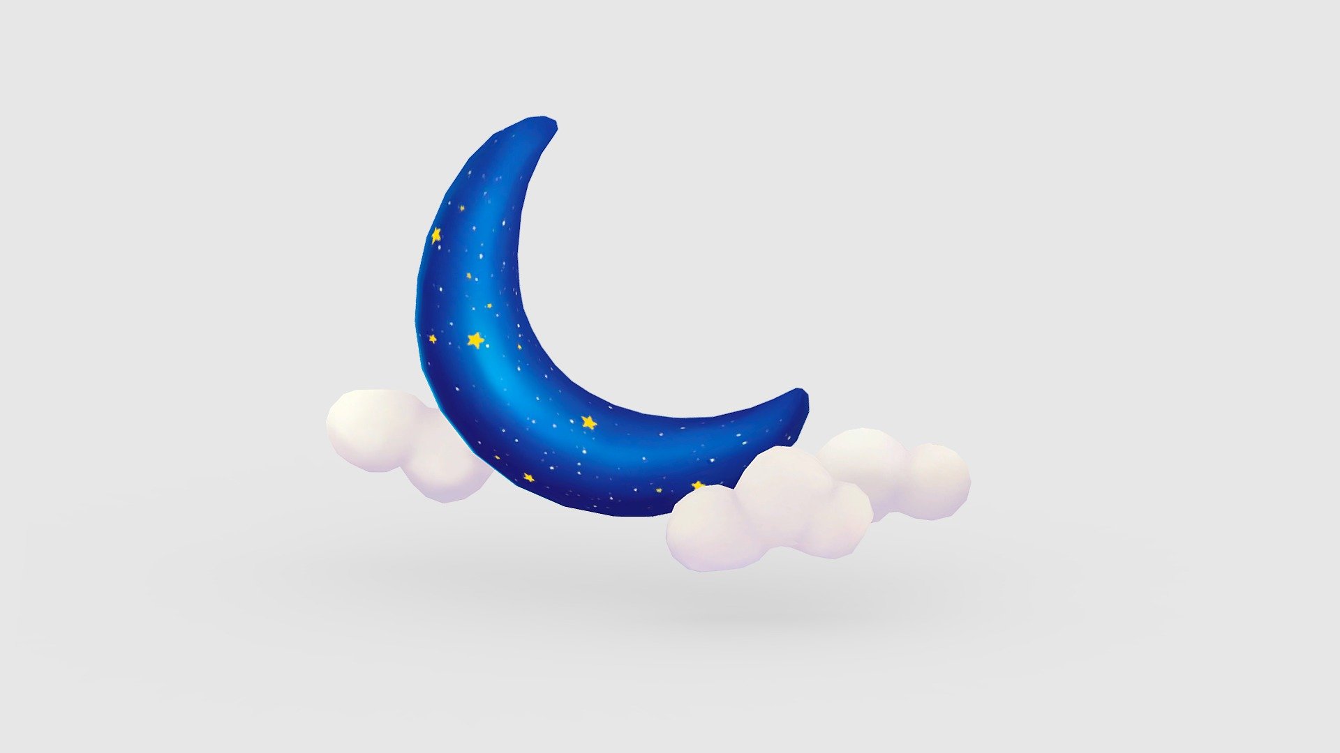 Cartoon moon ornaments 3d model