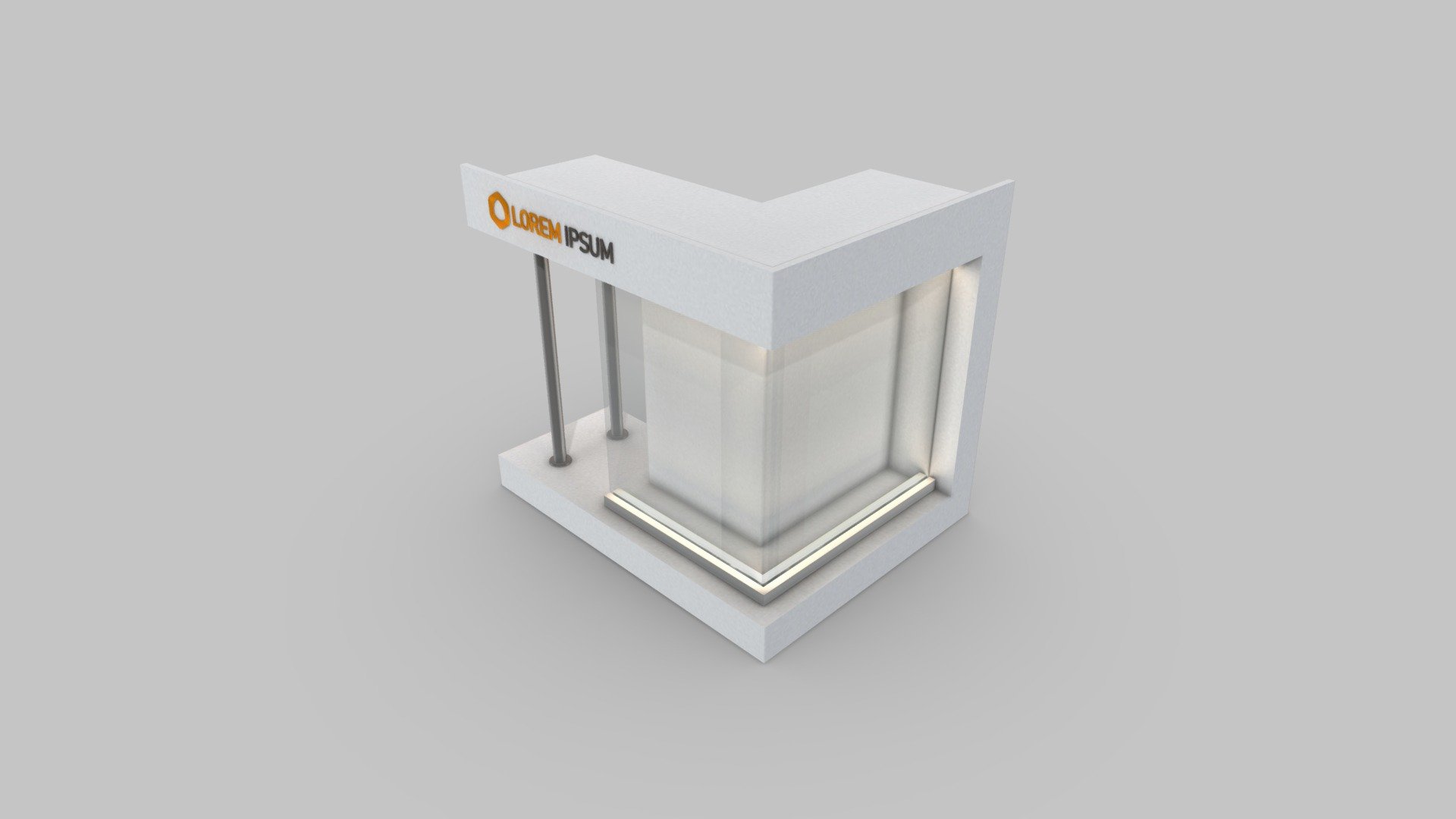 Info Counter 001 3d model