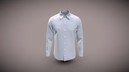 White Men Slim Fit Casual Shirt Design