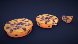 Stylized Blueberry Cake