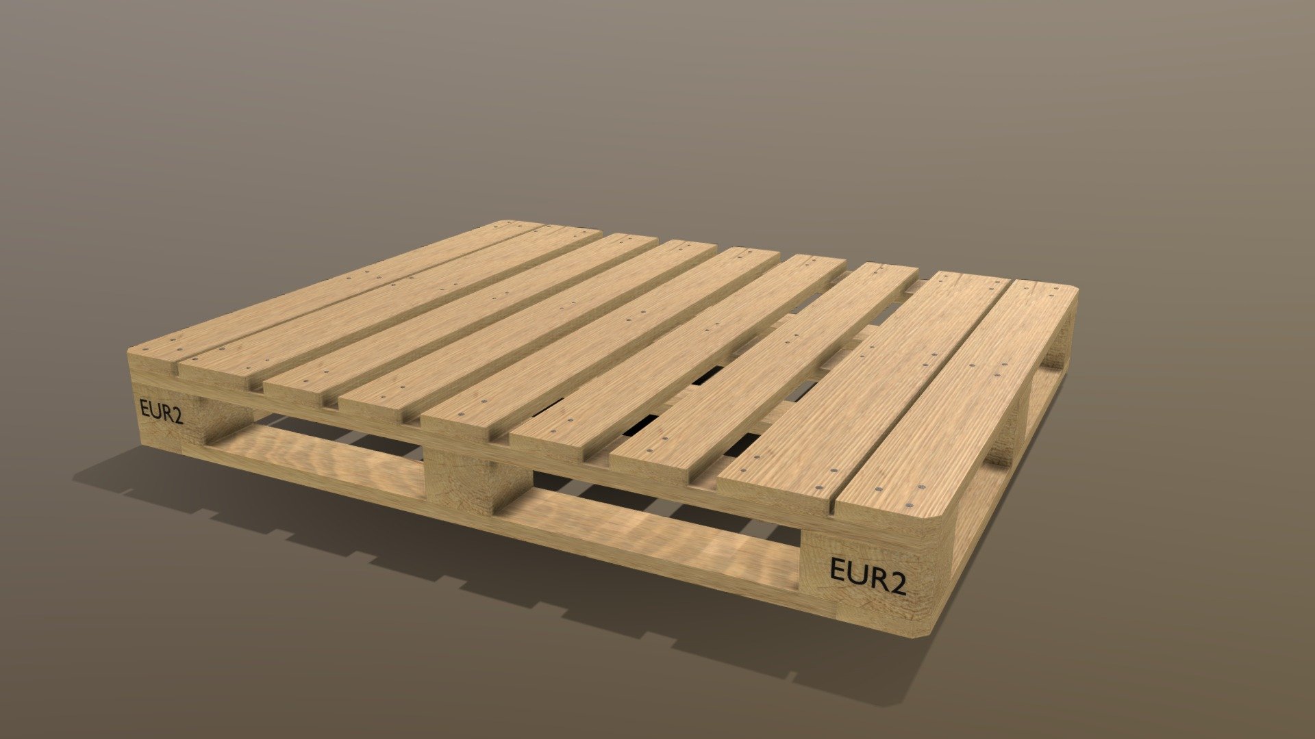 Pallet EUR2 3d model