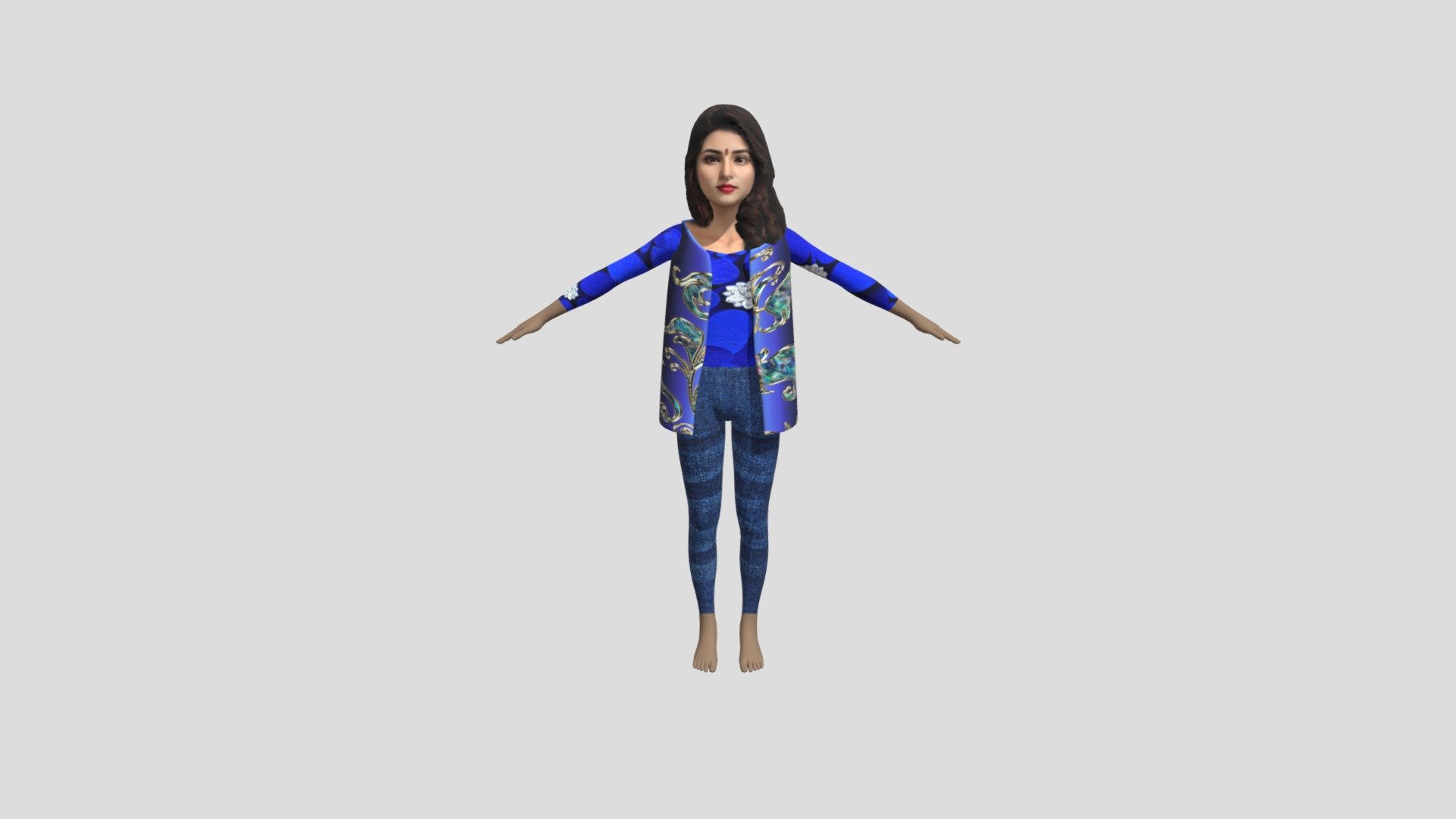 indiyan female model 3d model