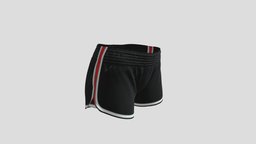 CC3 Default Female Avatar Black Athletic Shorts