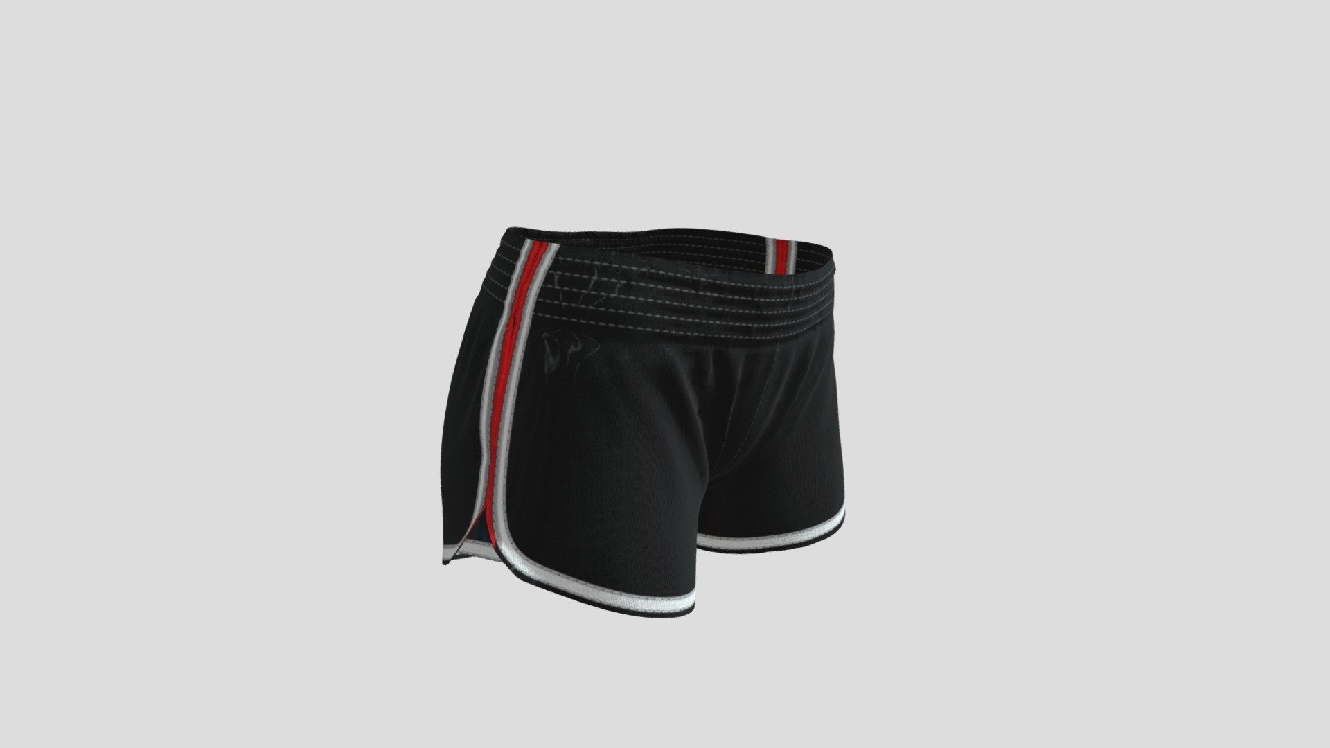 CC3 Default Female Avatar Black Athletic Shorts 3d model