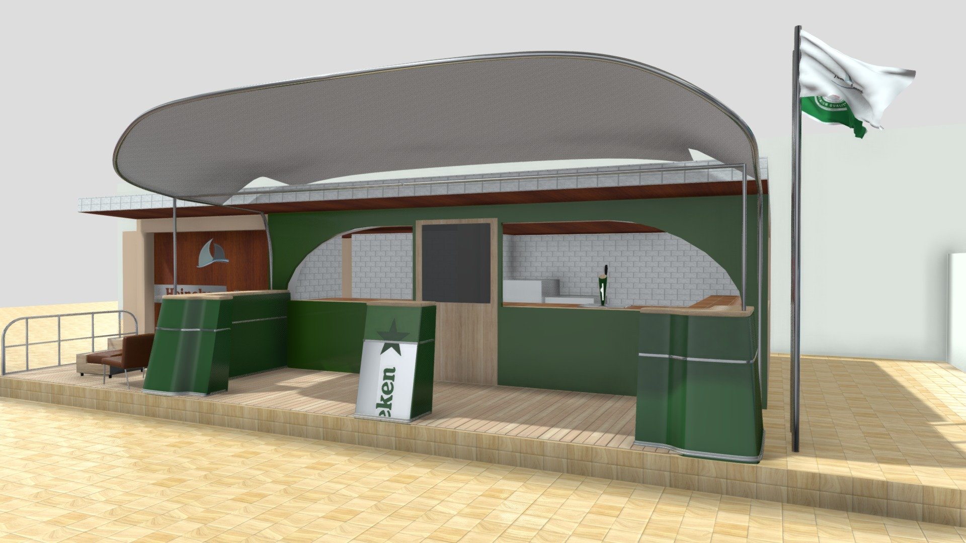 Heineken (Bay Lounge) Design 01 3d model