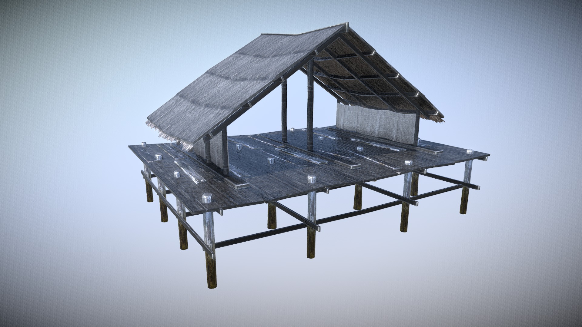 Dock Hut 3d model