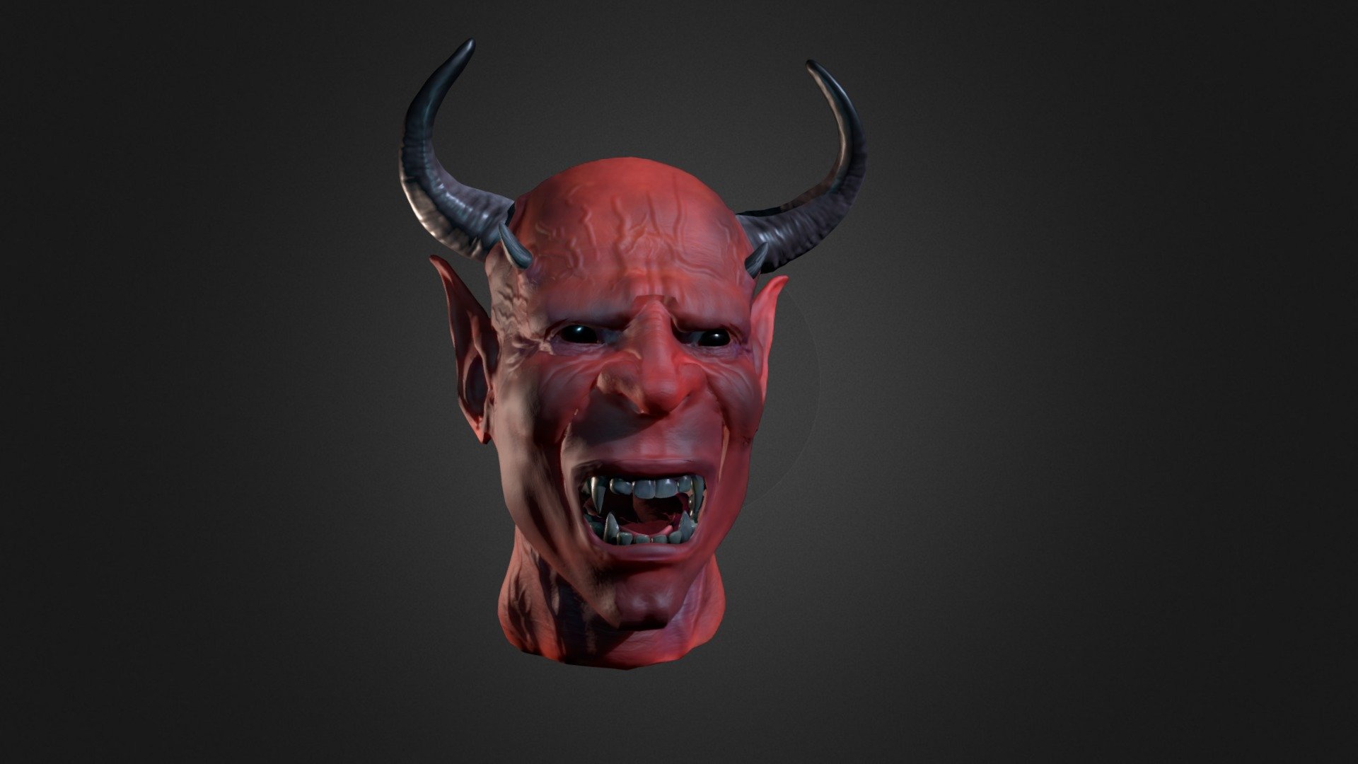 Demon head. 3d model