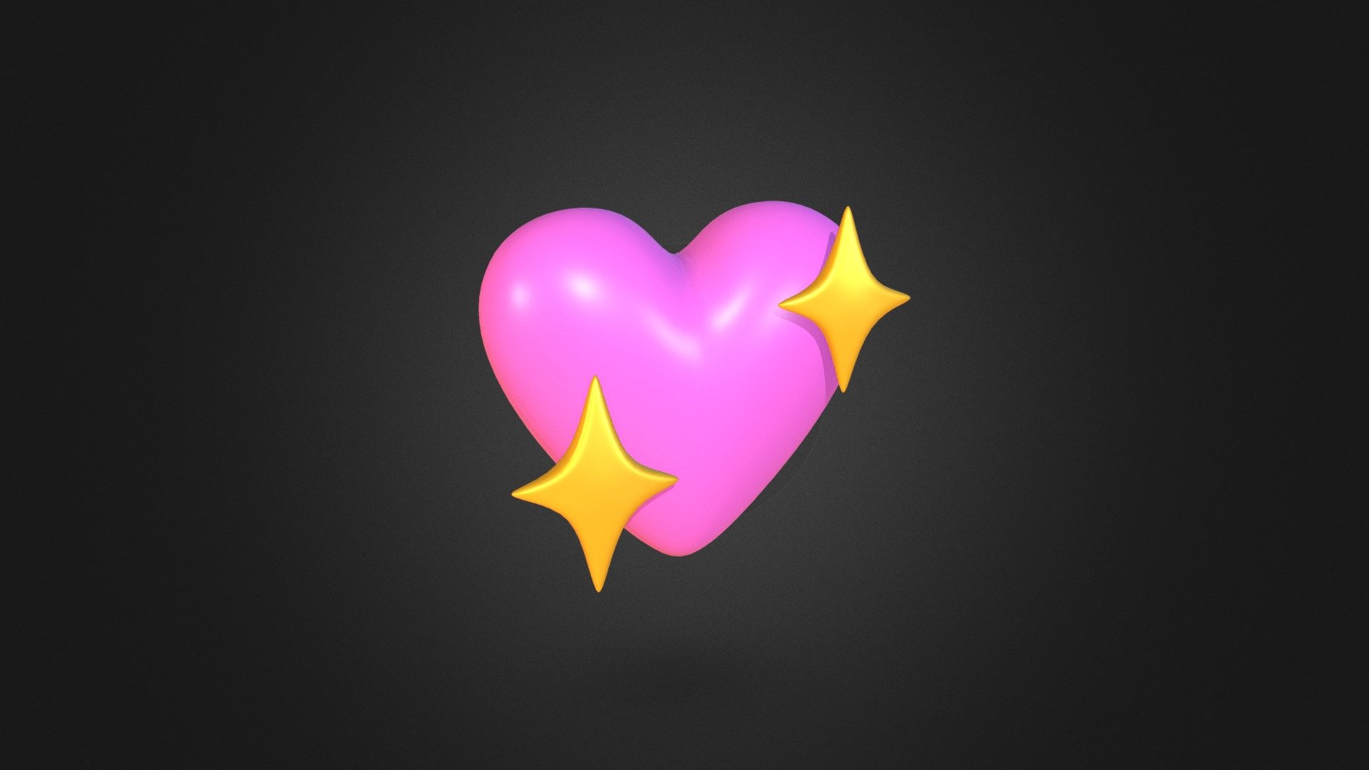 Sparkling Heart 3d model