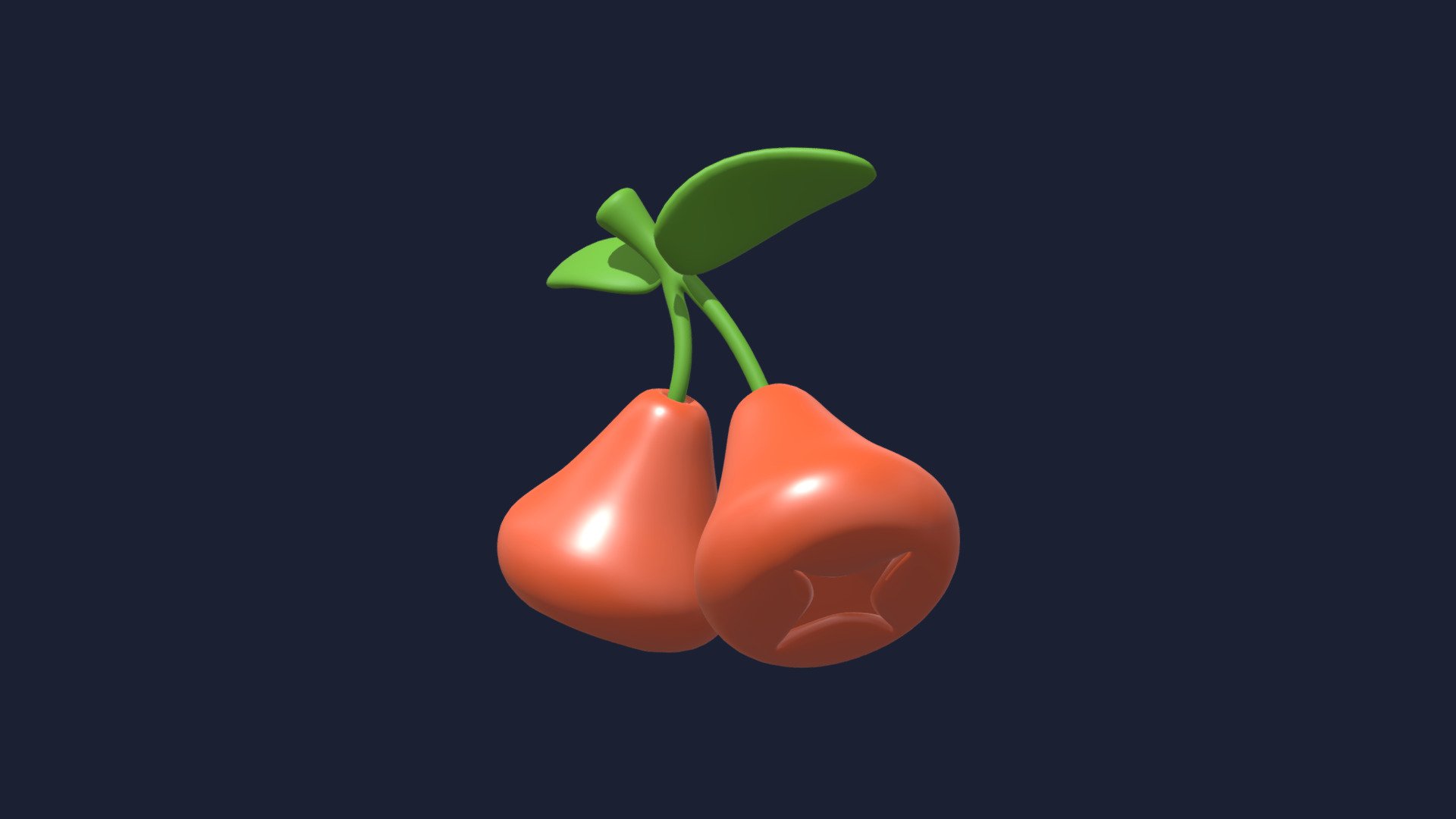 Water Apple Icon 3d model