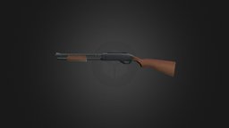 Retro FPS PS1 Style Shotgun