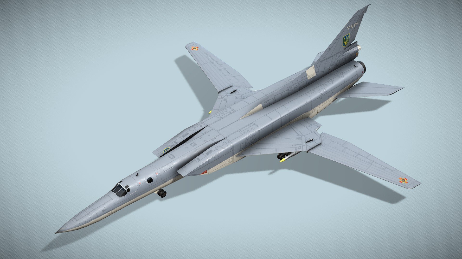 Tupolev Tu-22M3 Backfire 3d model