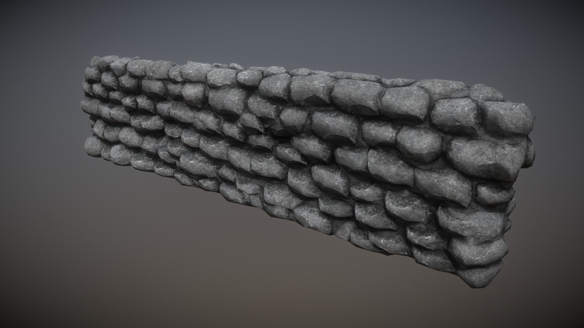 Brick Stone Wall 3d model