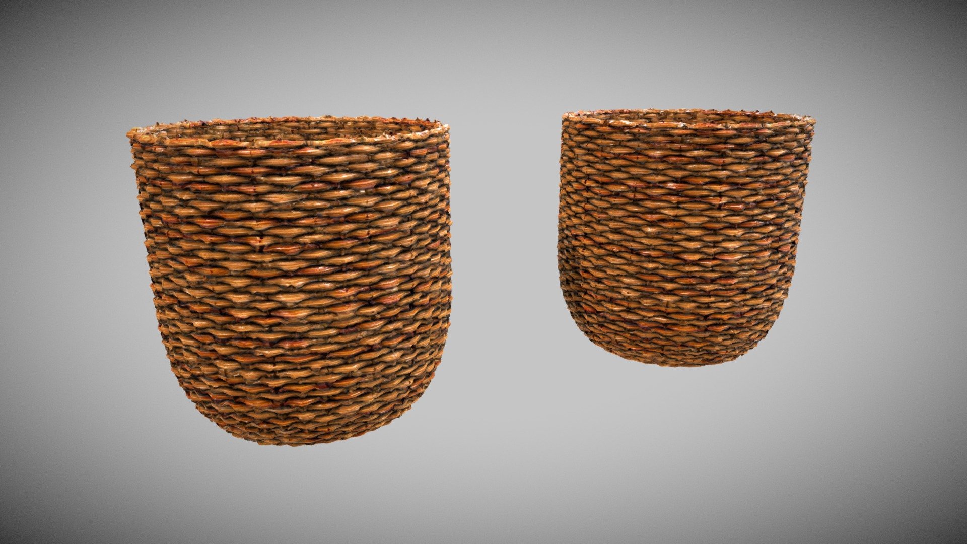 Rattan Basket 3d model