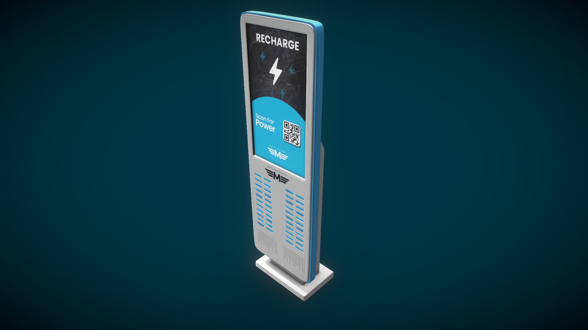 Slots power bank sharing station 3d model