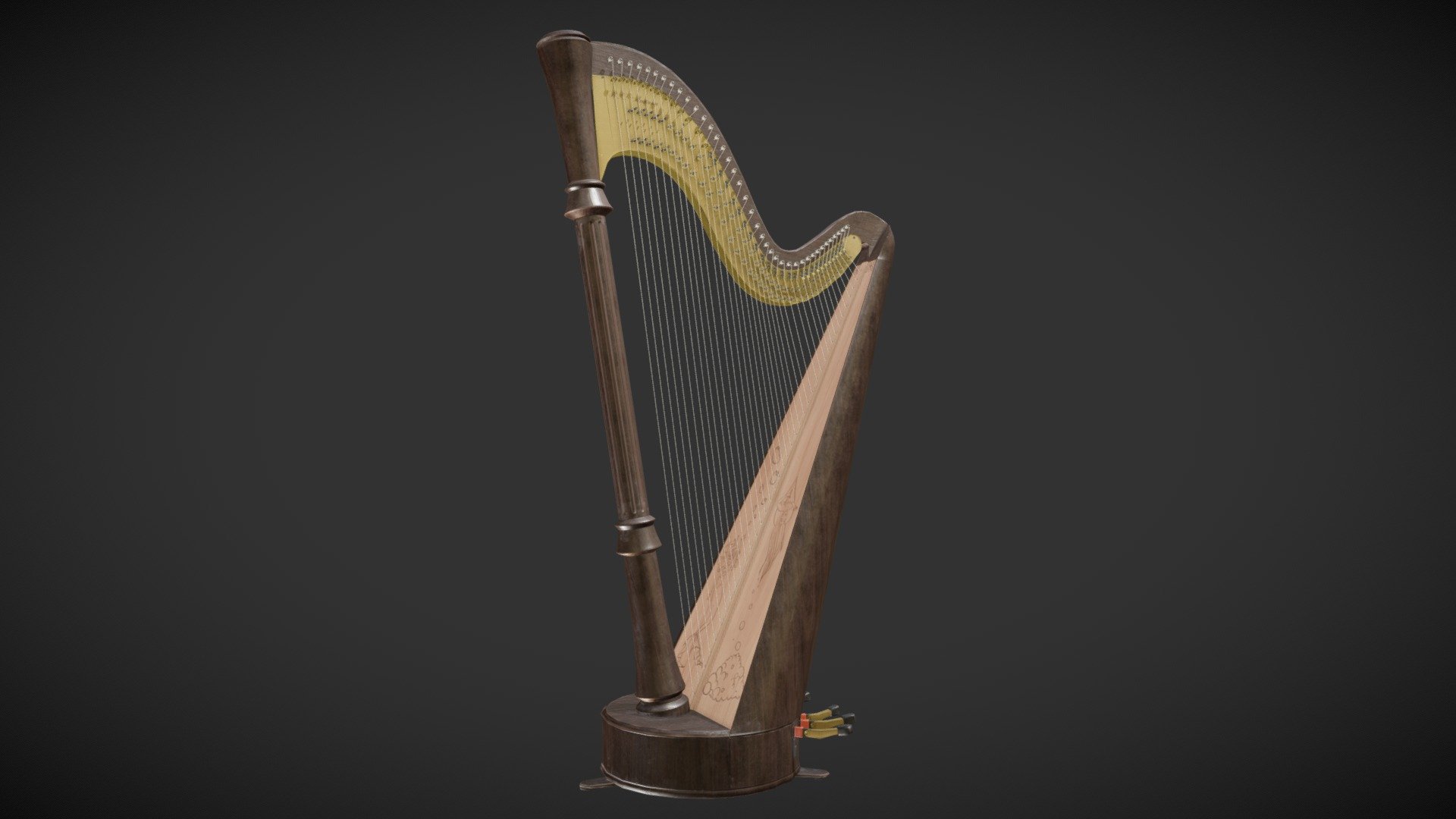 Harp 3d model