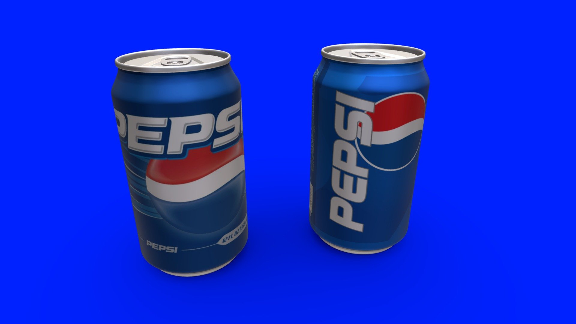 Pair of Pepsi cans 3d model