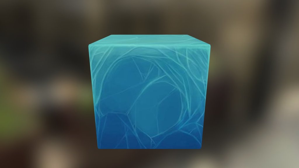 Ice cube study 3d model