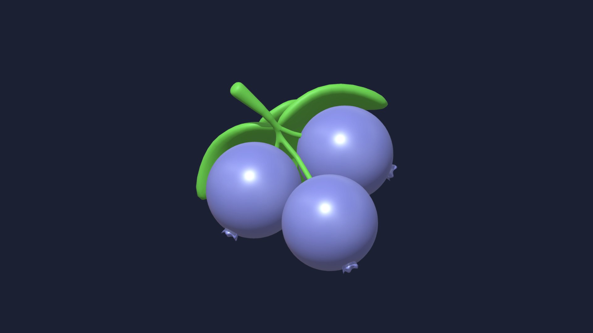 Blueberry Icon 3d model