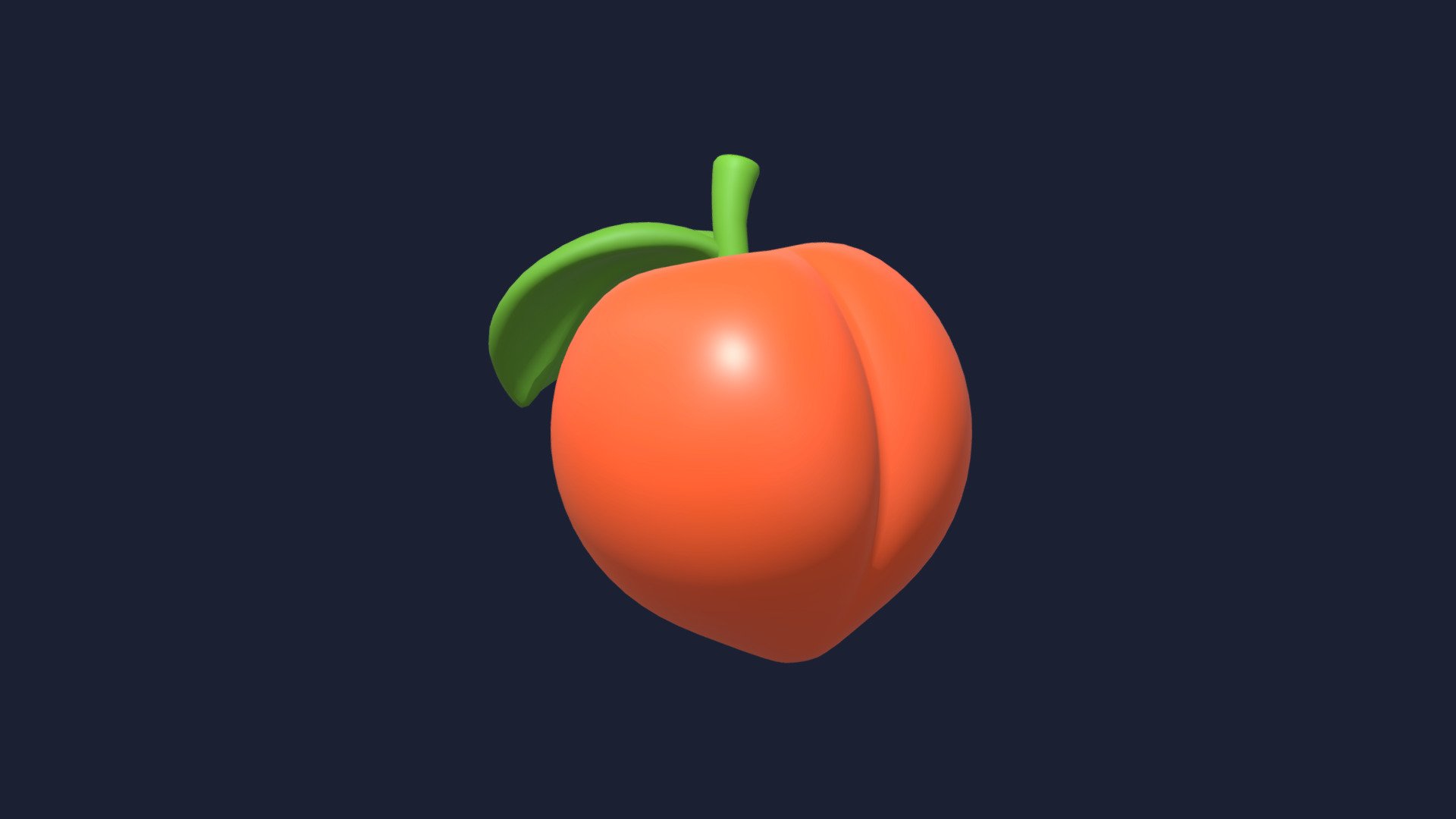 Peach Icon 3d model