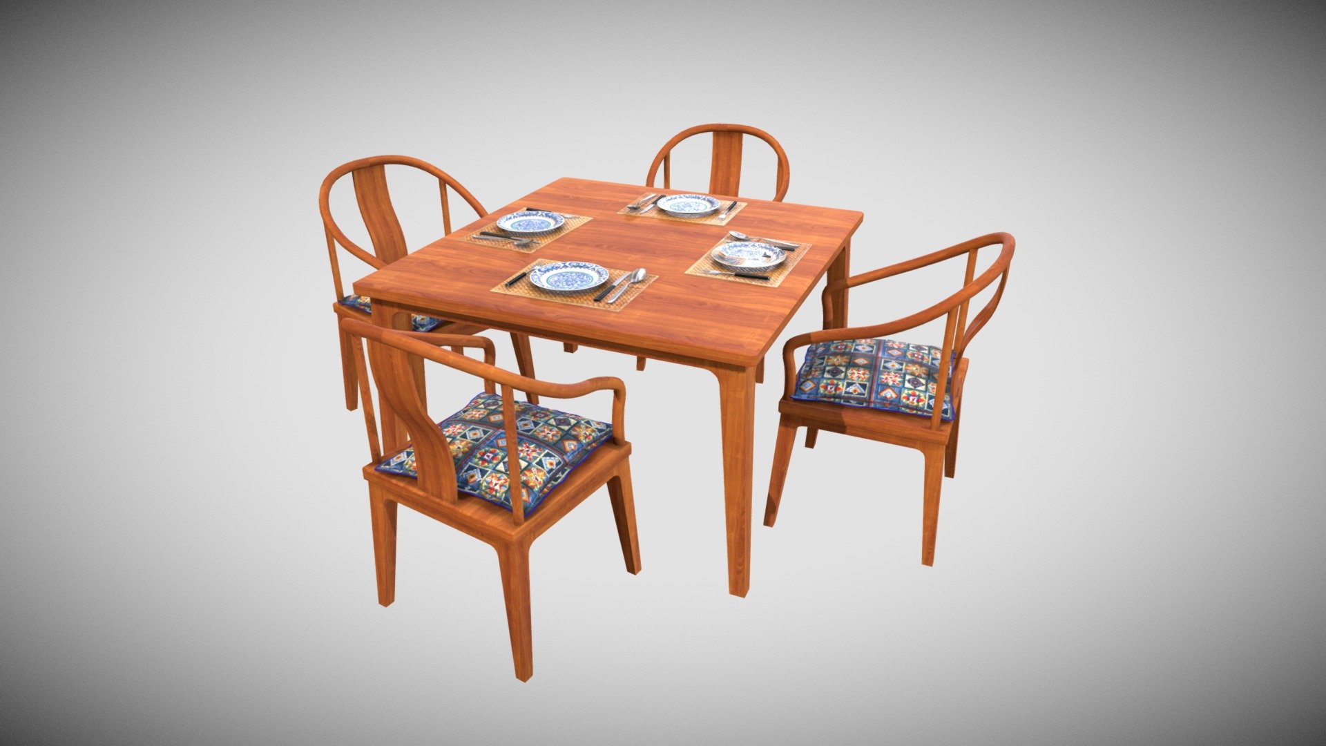 Table Set 3d model