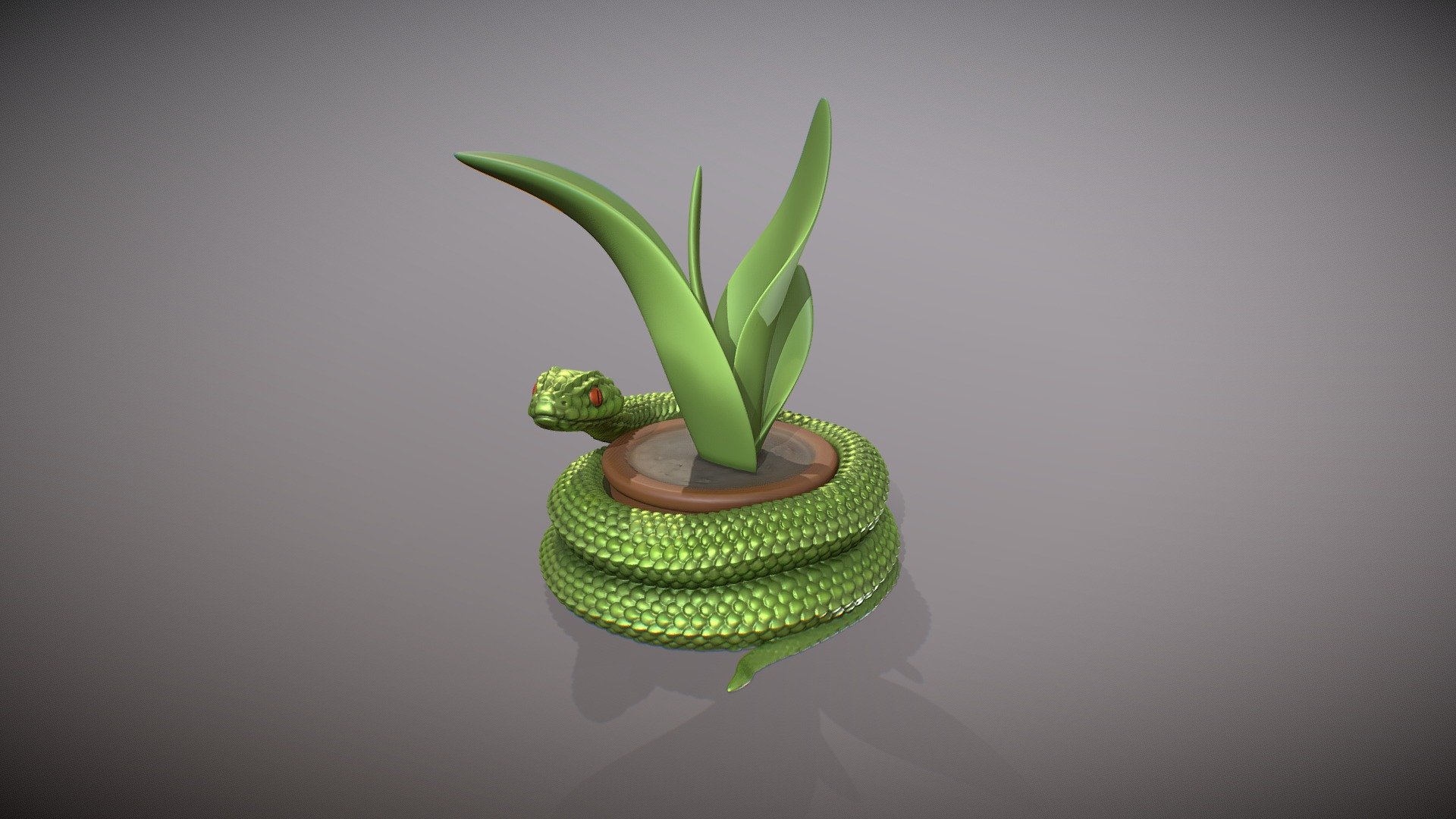 snake pot for 3d print 3d model