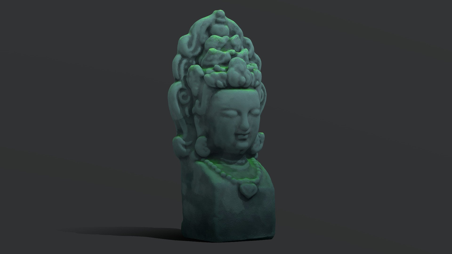 Buddha Face Statue ( ghibli style ) 3d model