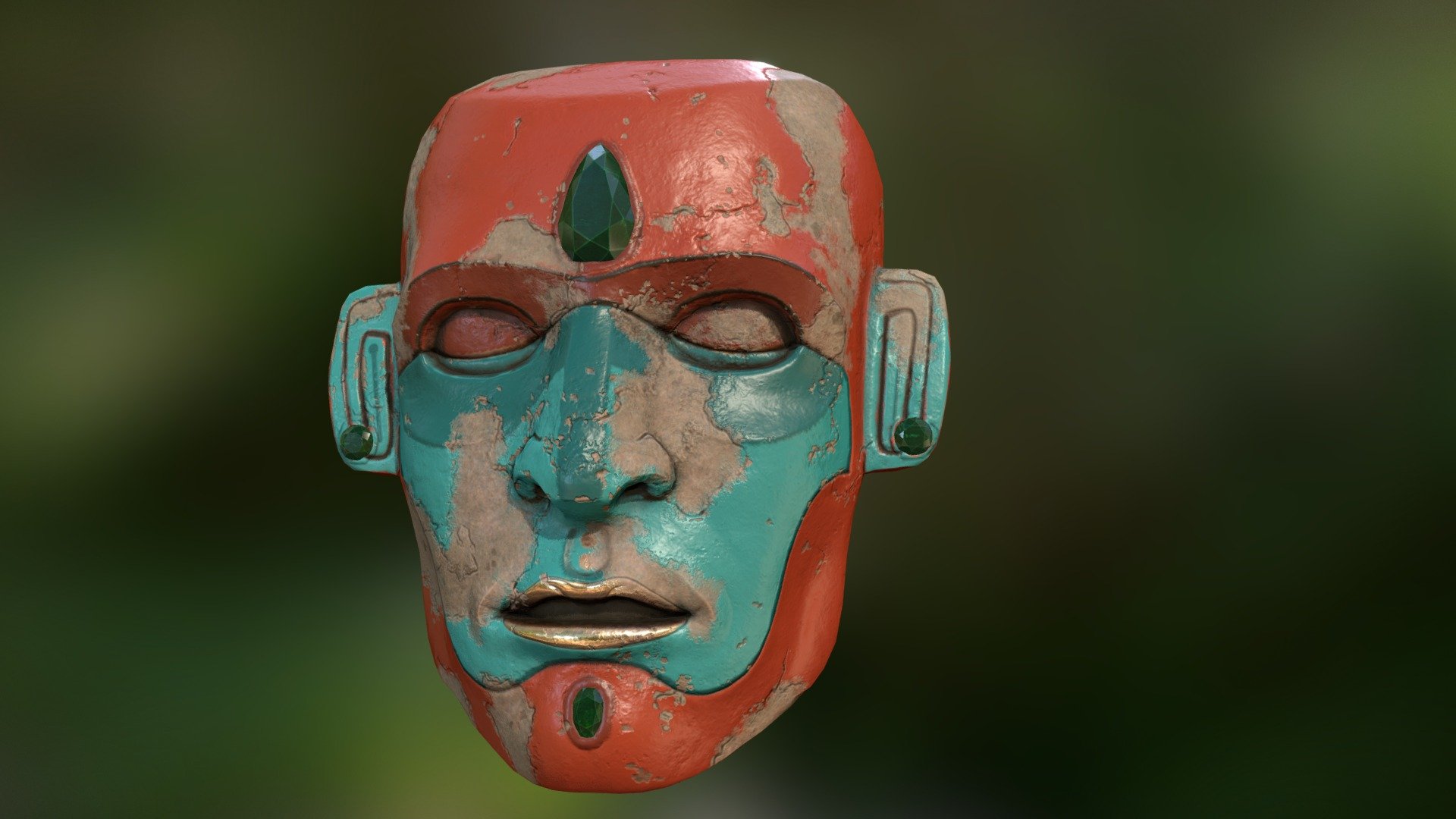 Ancient dead mask 3d model