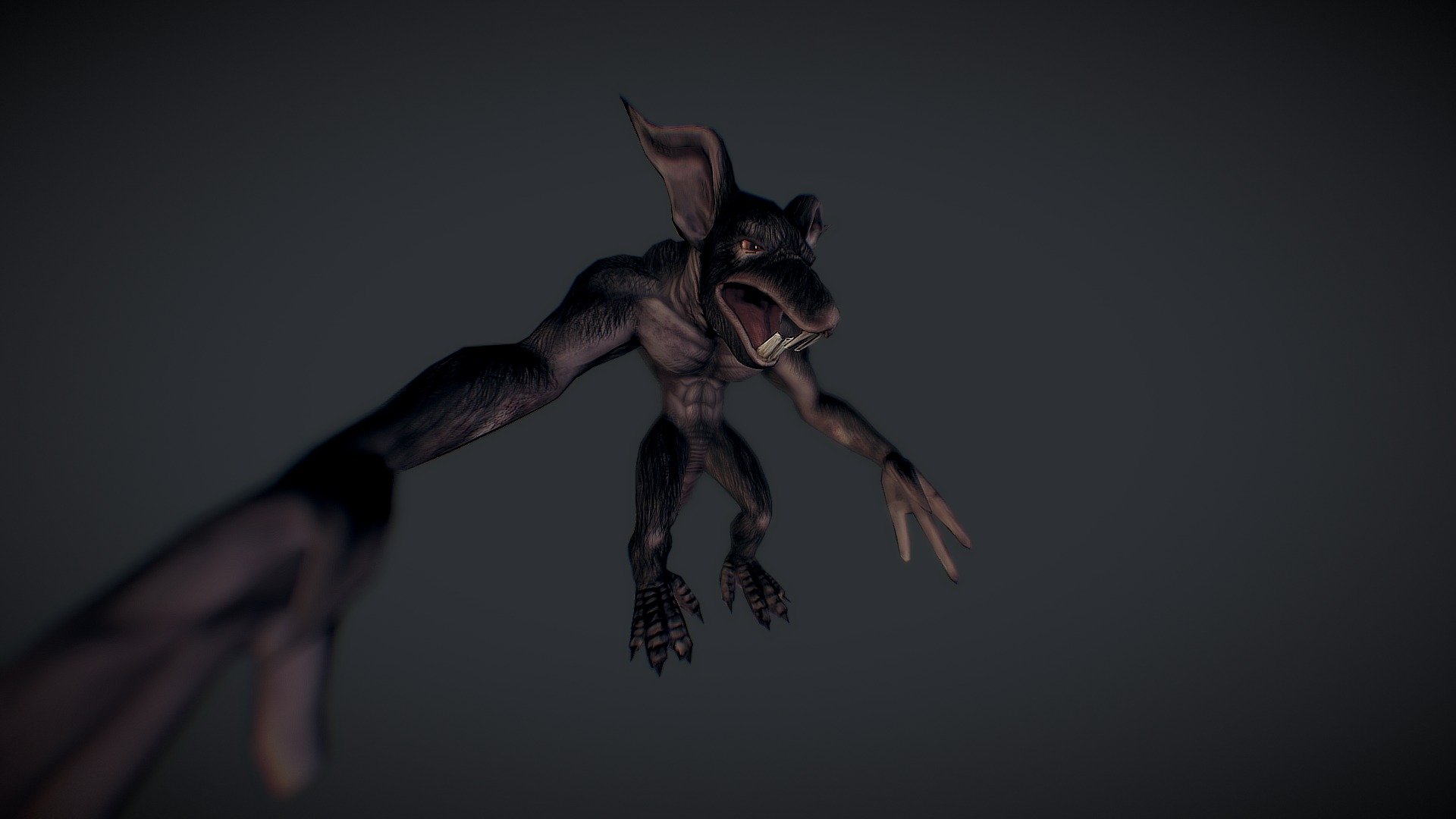 Mutated rat Maousse 3d model