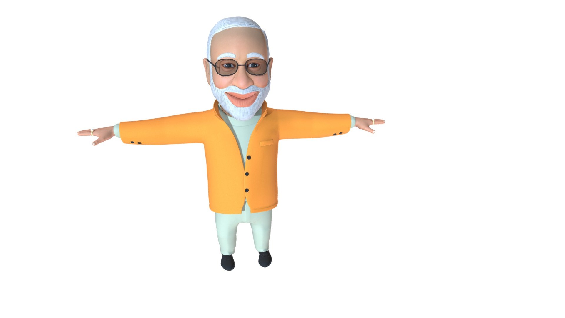 Narendra Modi 3d Character 3d model