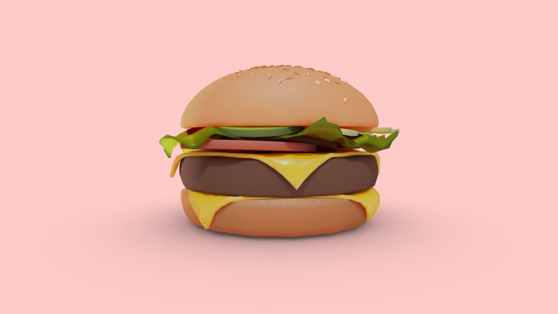 Stylized Burger 3d model