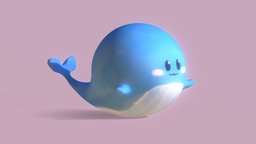 Cute whale for school