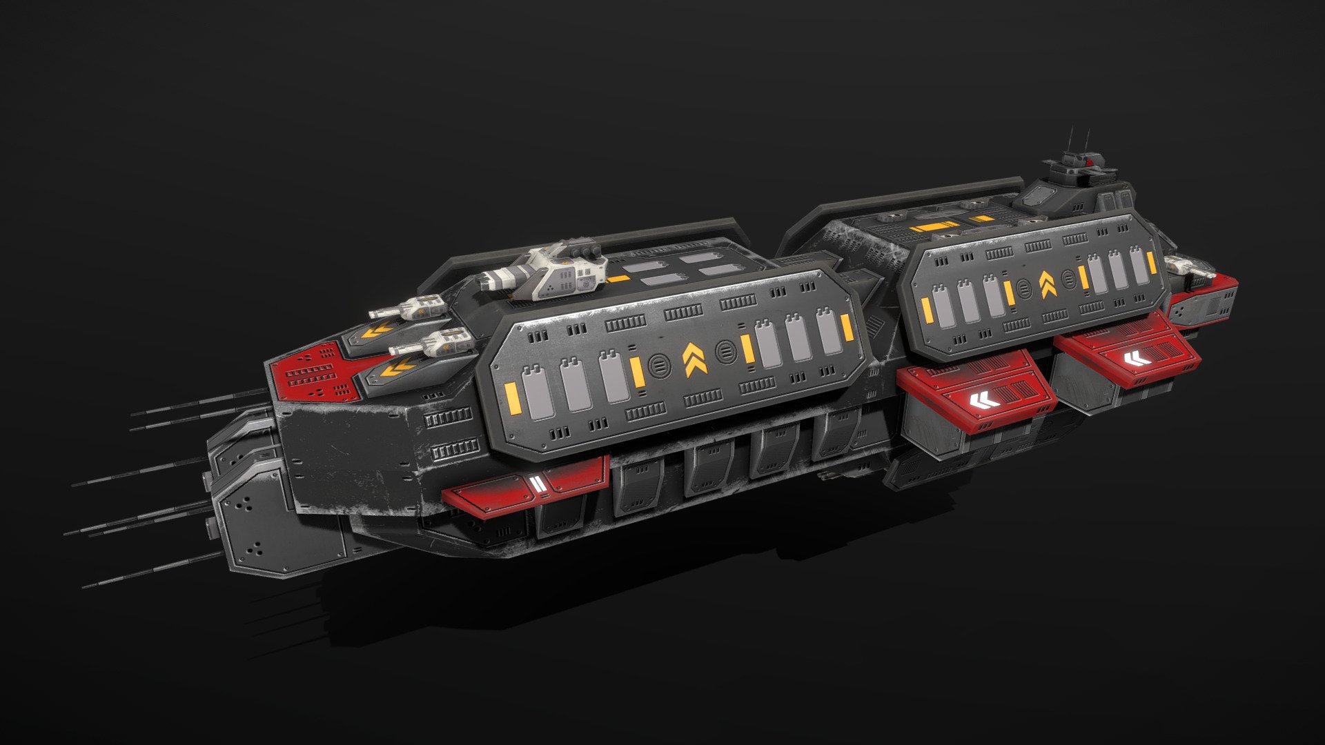 Cavendish Class Pirate Attack Cruiser 3d model