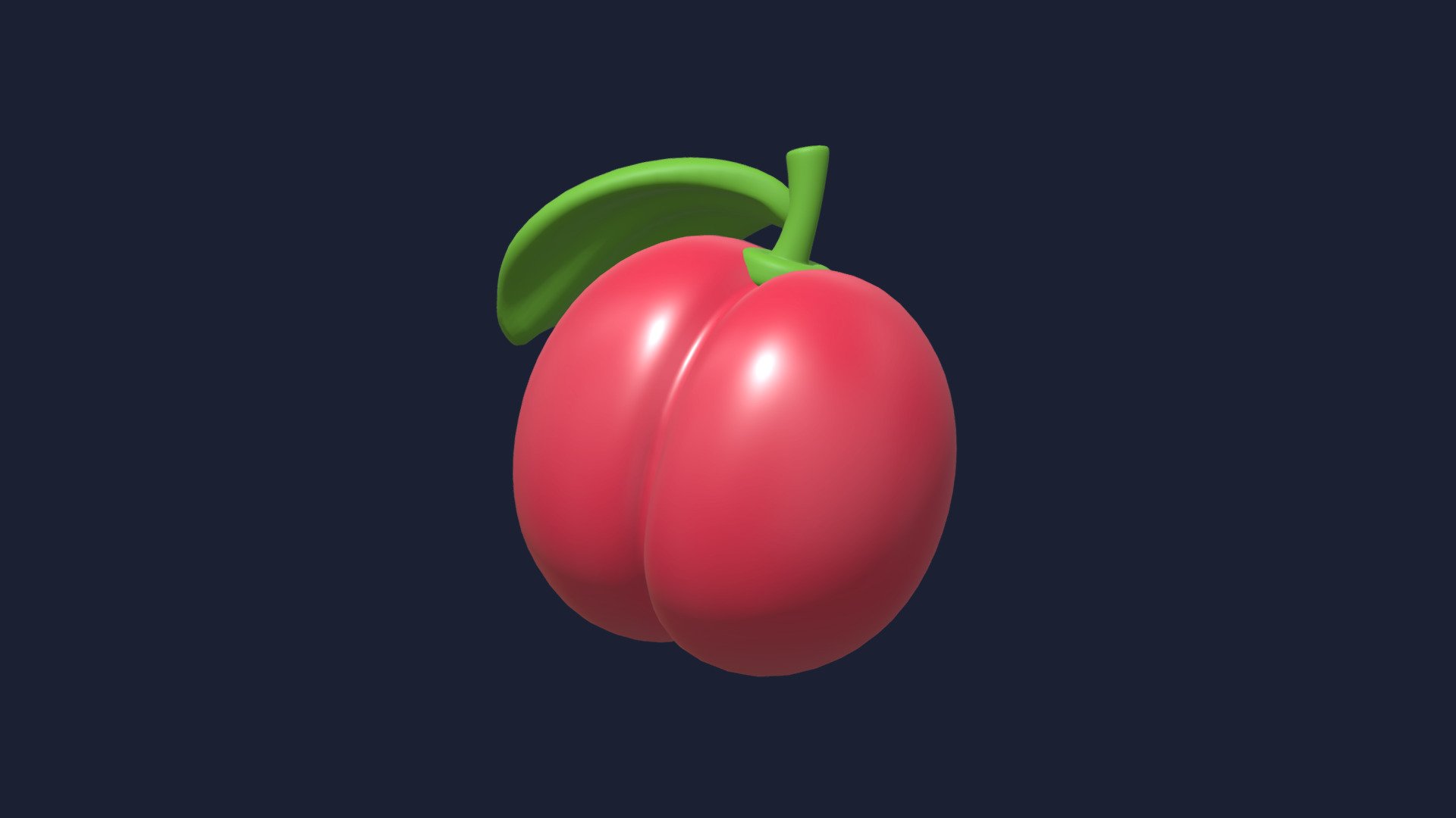 Plums Icon 3d model