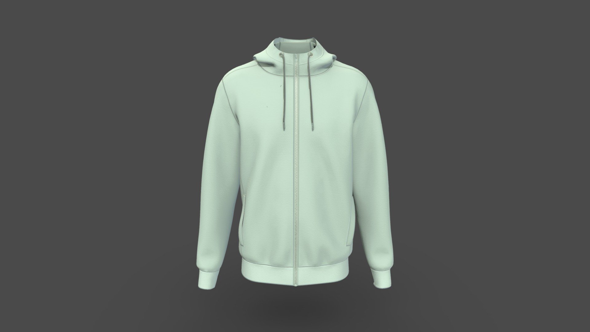 Men Classic Hooded Jacket 3d model