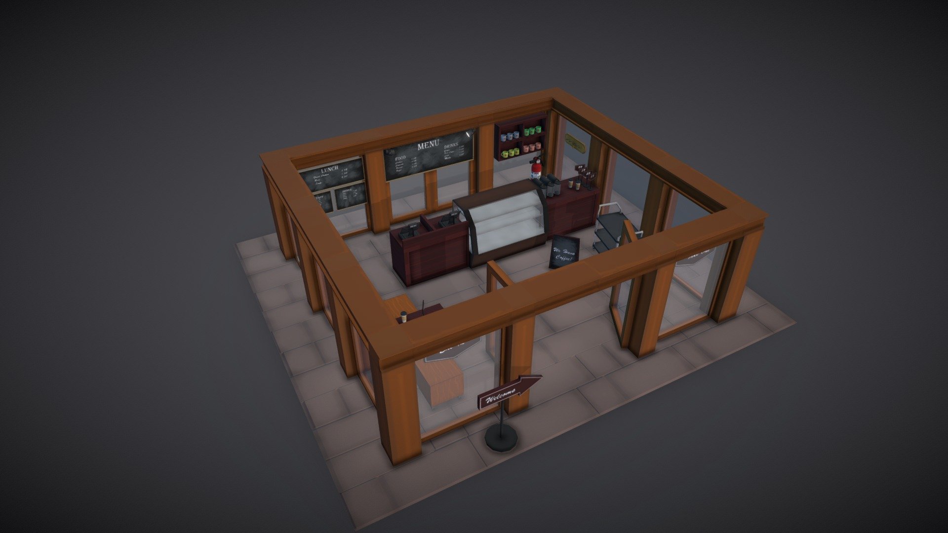 Coffee Shop 3d model