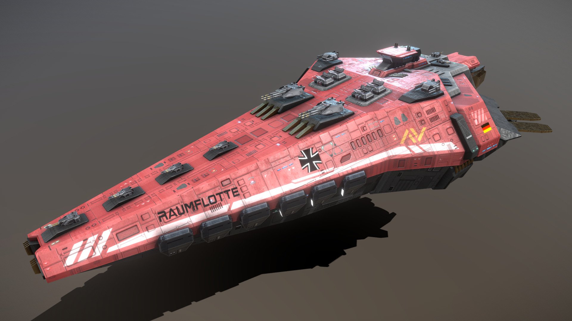 GSN Kronprinz Class Cruiser 3d model