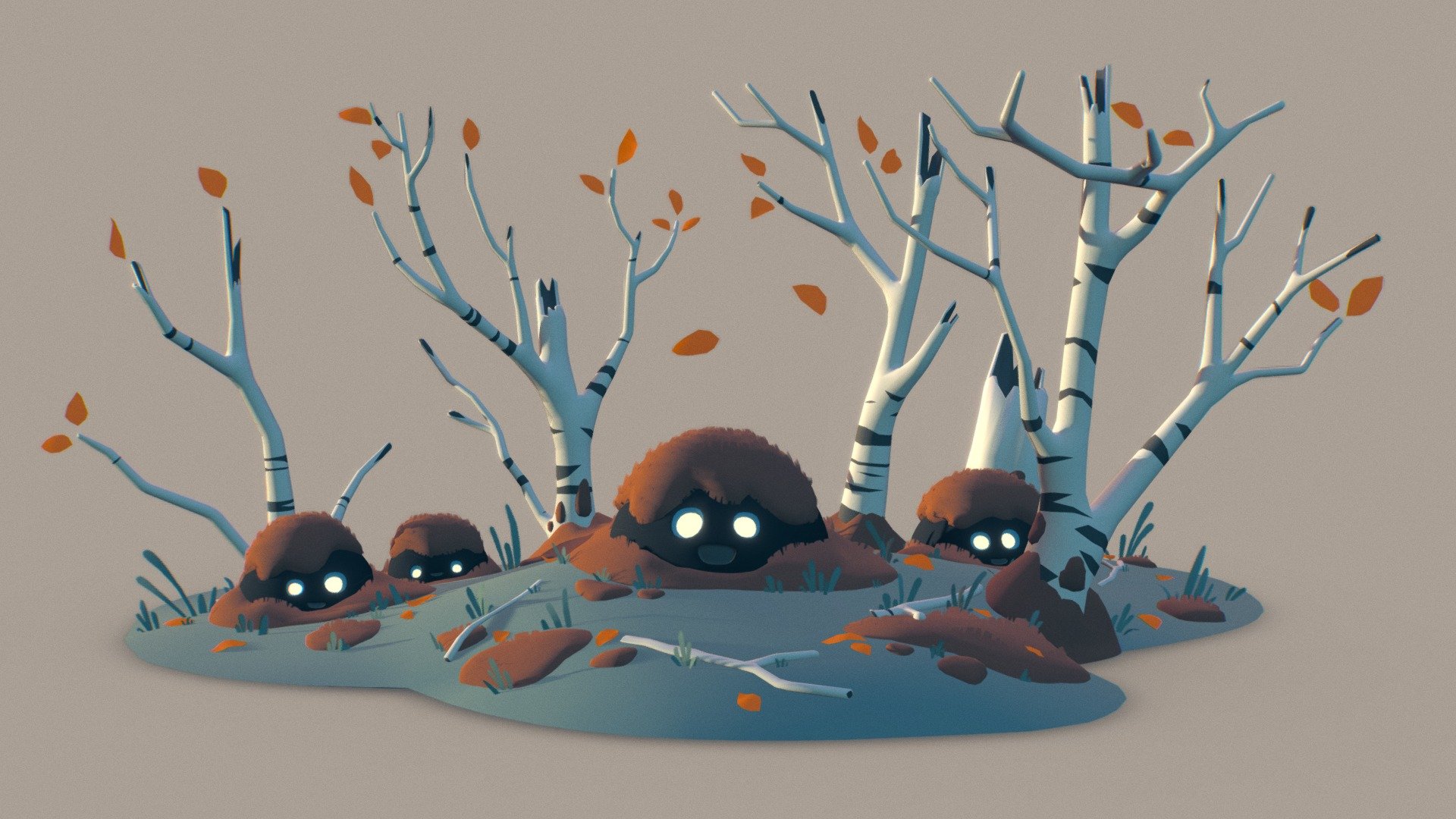 Boulders 3d model