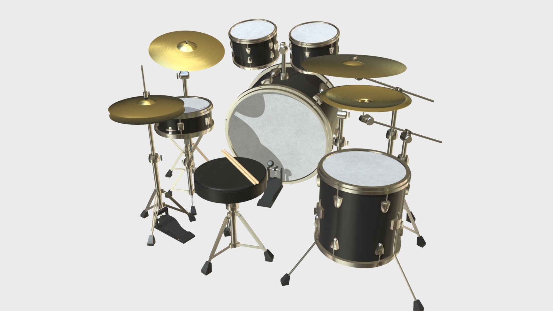 Drum kit 3d model