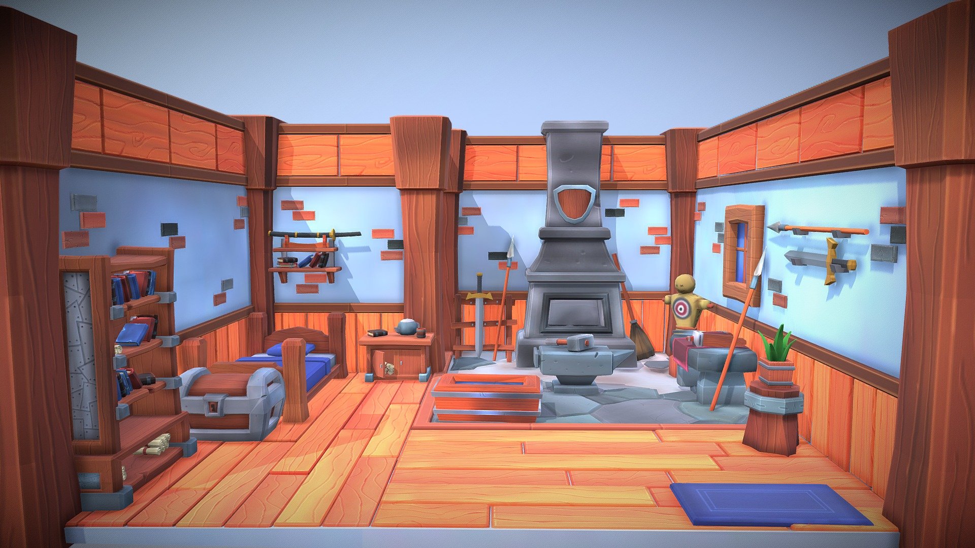 blacksmith Interior 3d model