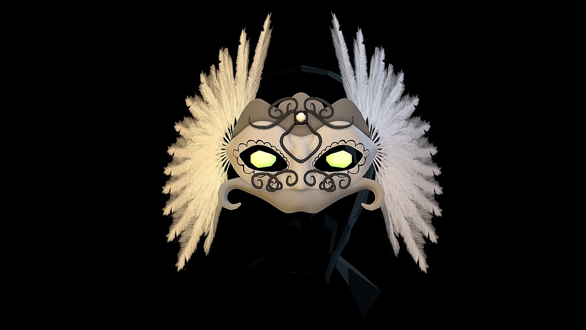 #1 Mask || Feathers 3d model