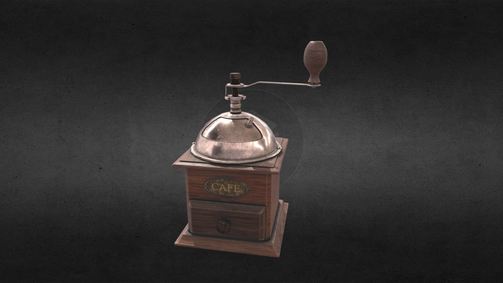 Old Coffee Grinder 3d model