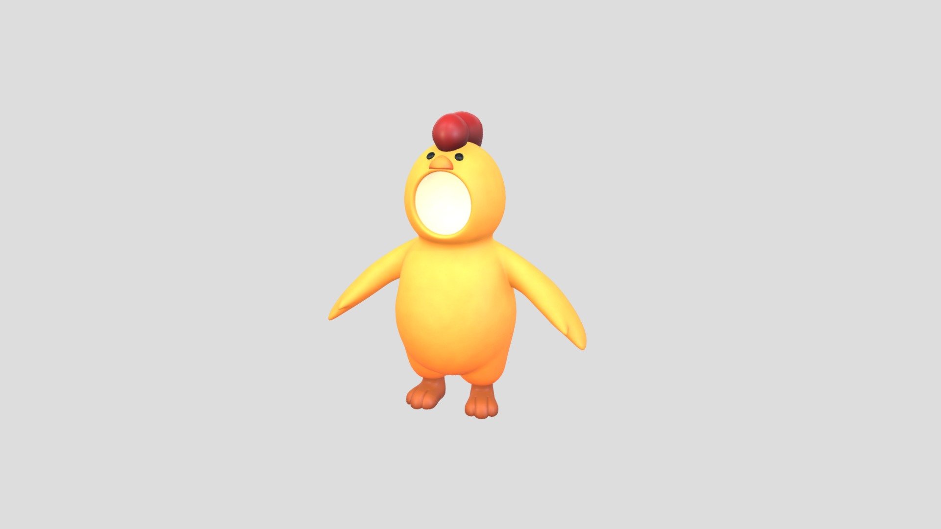 Prop234 Chicken Suit 3d model