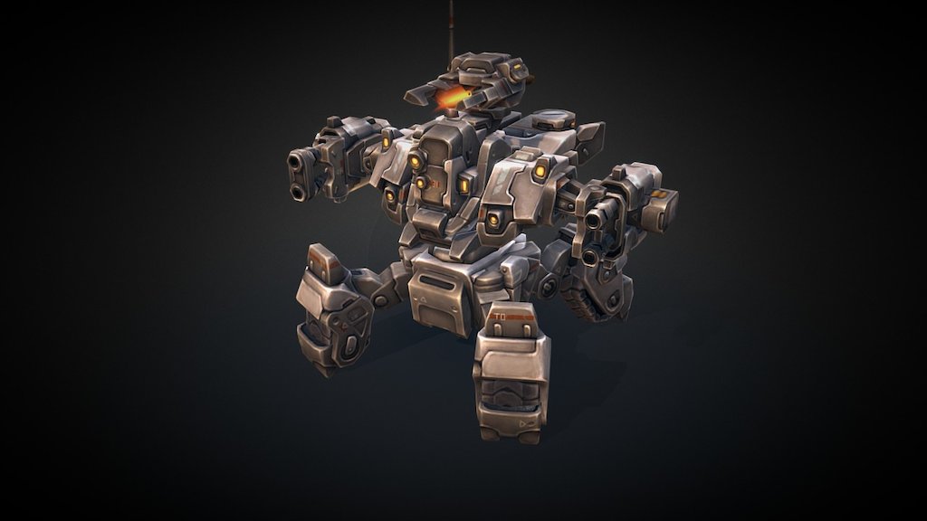 Mech Constructor: Heavy Spider (Animated) 3d model