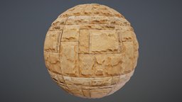 Sandstone Wall Cladding PBR Texture