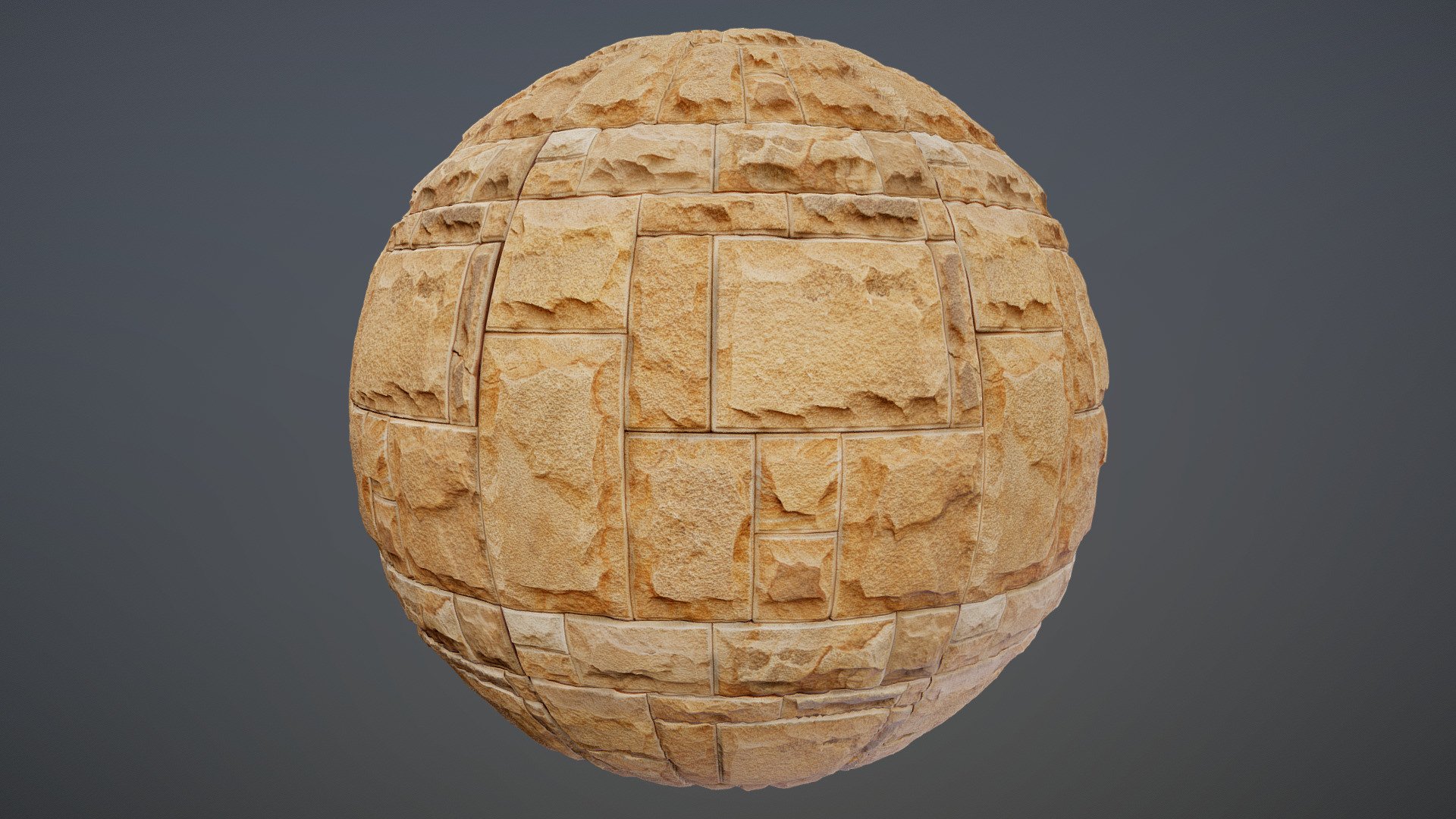 Sandstone Wall Cladding PBR Texture 3d model