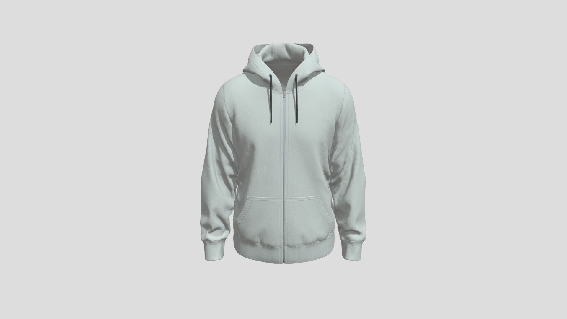 Men Zip-up Hoodie 3d model